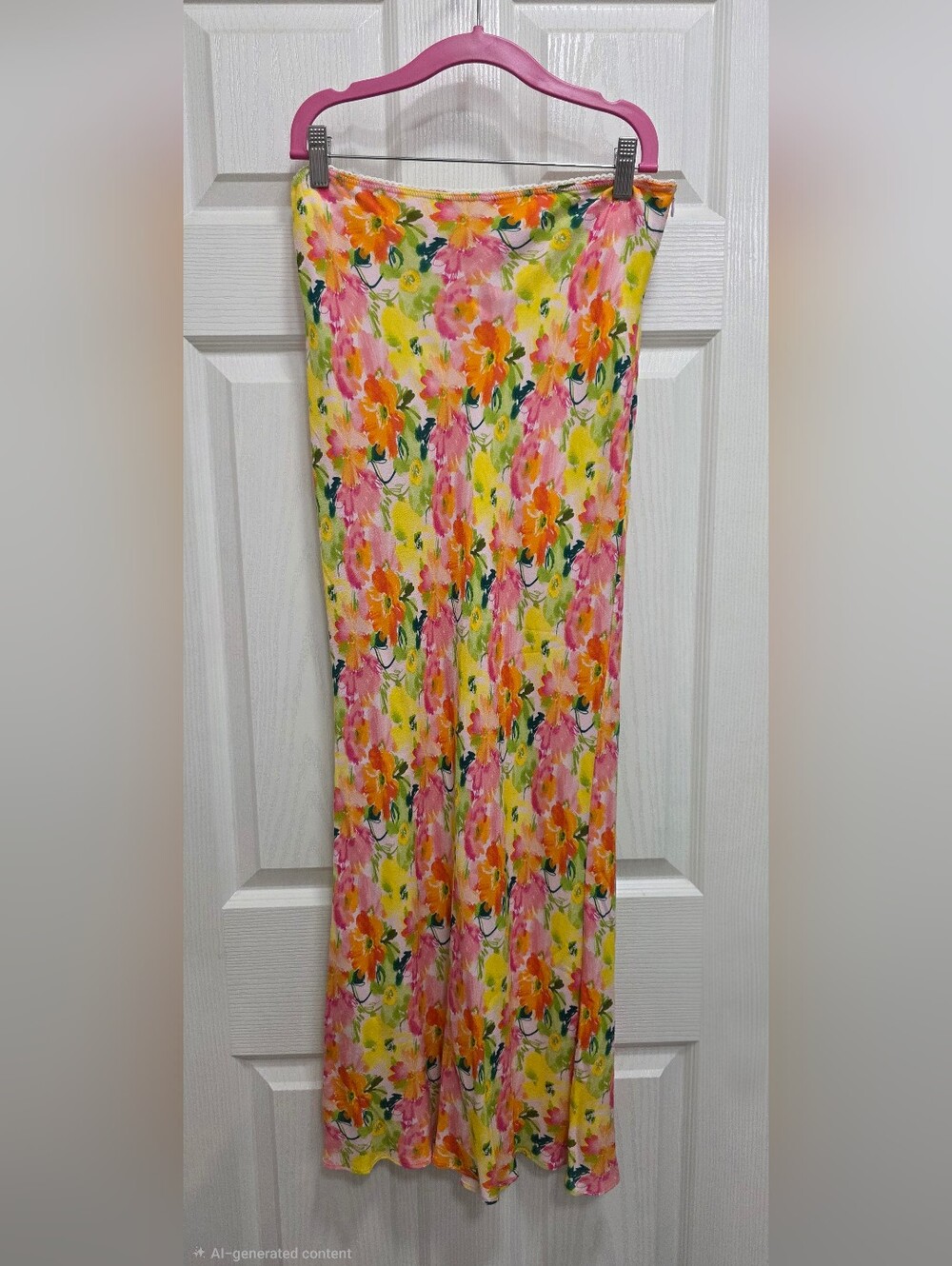 Sage the Label Floral Mermaid Maxi Skirt NWT Size M Watercolor Print